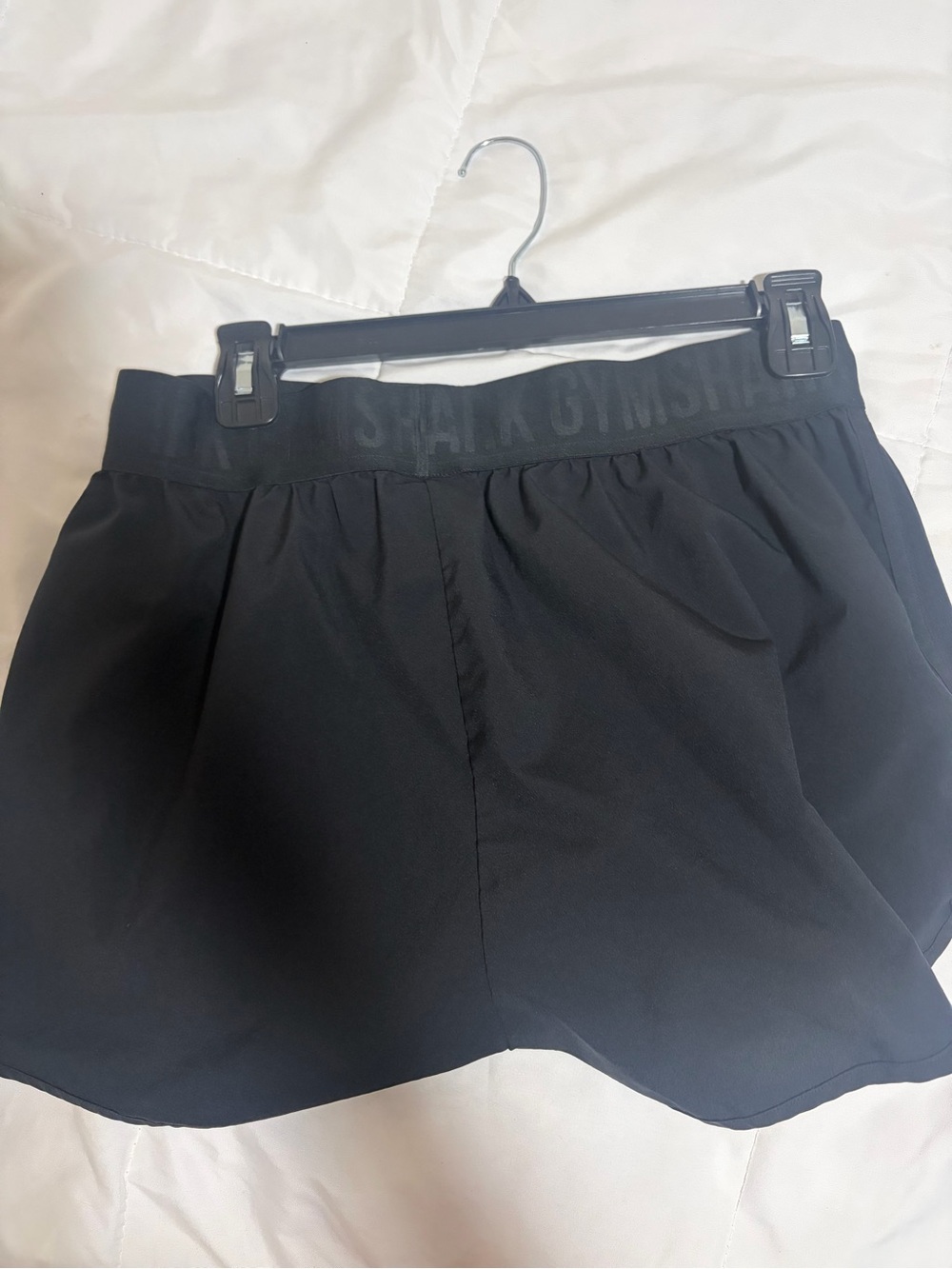 Gymshark Women's Black Double-Layer Athletic Shorts - Picture 2 of 3